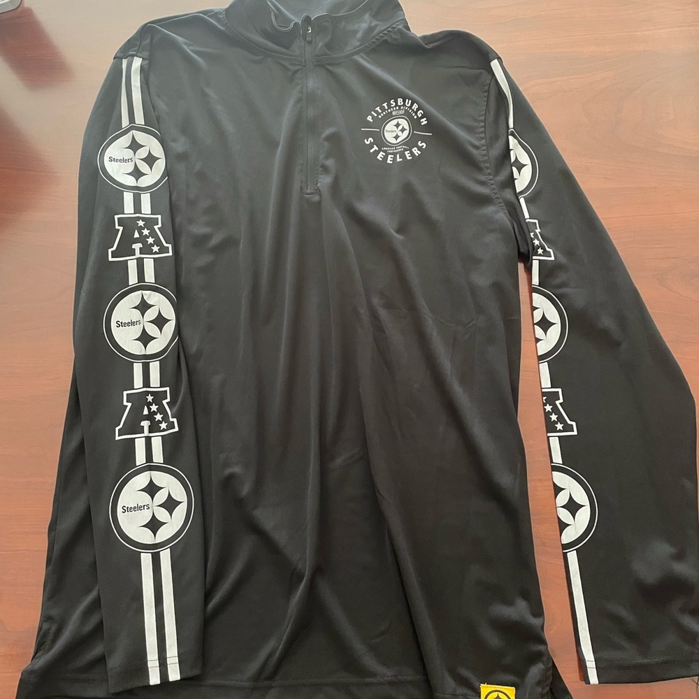 NFL Apparel, Steelers 1/4 Zip Light Weight Pull Over, SZ XL
